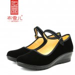 BX223-258 黑色 时尚女鞋 舒适休闲女工作鞋