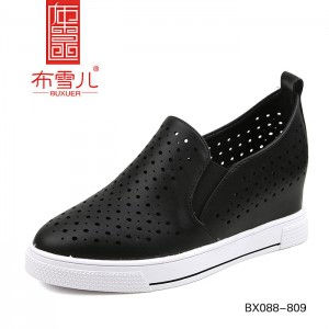 BX088-809 黑色 时尚休闲内增高女网鞋