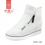 BX291-050 白色 时尚休闲内增高单靴