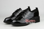 BX180-063 黑色 镂空时尚优雅粗跟单鞋