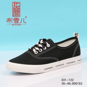 BX331-122 黑色 潮流舒适女士帆布鞋
