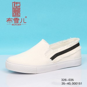 BX326-035 黑/白 潮流舒适女士帆布鞋