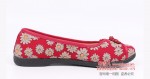 BX256-078 红色 民族风绣花鞋复古风时尚女单鞋