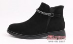 BX141-297 黑色 时装优雅矮跟女短靴【二棉】
