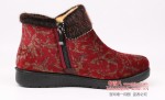 BX099-038 红色 中老年软底保暖加绒舒适女棉鞋【大棉】