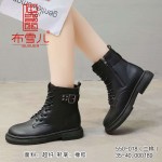 BX550-018 黑色 时装休闲英伦风厚底女短靴【二棉】