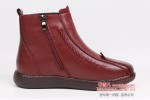 BX560-018 红色 时装优雅平跟防水保暖女棉鞋【大棉】