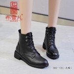 BX385-178 黑色 时尚英伦风厚底帅气马丁靴【厚毛】