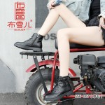 BX556-007 黑色 时尚英伦风厚底帅气马丁靴【厚毛】