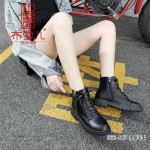 BX556-008 黑色 时尚英伦风厚底帅气马丁靴【厚毛】