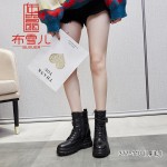 BX377-110 黑色 时尚英伦风厚底帅气马丁靴【厚毛】