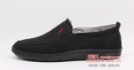 BX507-055 黑色 休闲布面透气舒适套脚懒人男单鞋