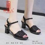 BX385-207 黑色 优雅百搭时尚凉网鞋女