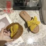 BX539-024 黄色 女休闲时尚拖鞋女