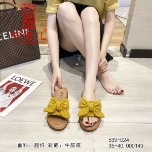 BX539-024 黄色 女休闲时尚拖鞋女