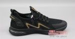 BX280-210 黑金色 时尚休闲飞织男网鞋