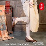 BX630-007 棕色 民族风软底软面【真皮】春秋休闲浅口单鞋