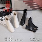 BX657-009 黑色 时装优雅粗跟女短靴【超柔】