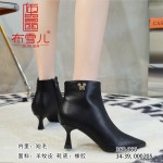 BX380-066 黑色 时装简约细跟女靴
