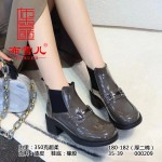 BX180-182 黑茶色 时装舒适休闲乐福女短靴【厚二棉】