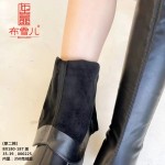 BX180-187 黑色 时尚百搭高筒女长靴【厚二棉】