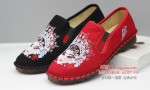 BX593-043 红色 女中国风刺绣【国潮】舒适布单鞋