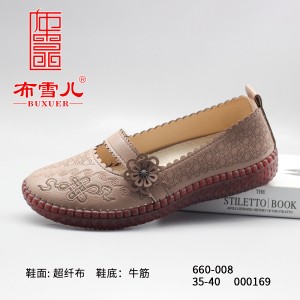 BX660-008 豆沙色 舒适休闲中老年女鞋