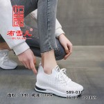 BX589-010 白色 舒适休闲女单鞋【飞织】