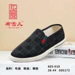 BX665-019 黑色 时尚休闲男 人生格局【绣花】单鞋 人生格局