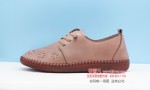BX661-018 豆沙色 舒适休闲中老年女单鞋（手缝底）