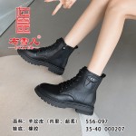 BX556-097 黑色 时尚英伦风女短靴【超柔】
