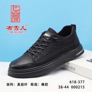 BX618-377 黑色  时尚休闲舒适男单鞋