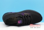 BX363-197 黑紫色 舒适休闲女单鞋【飞织】