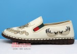 BX593-068 米色 舒适休闲男绣花布单鞋