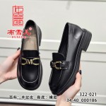 BX322-021 黑色 时装休闲百搭软底女单鞋【乐福鞋】
