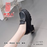 BX322-025 黑色 时装休闲百搭软底女单鞋【乐福鞋】
