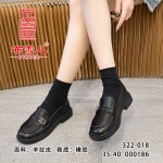 BX322-018 黑色 时装休闲百搭软底女单鞋【乐福鞋】
